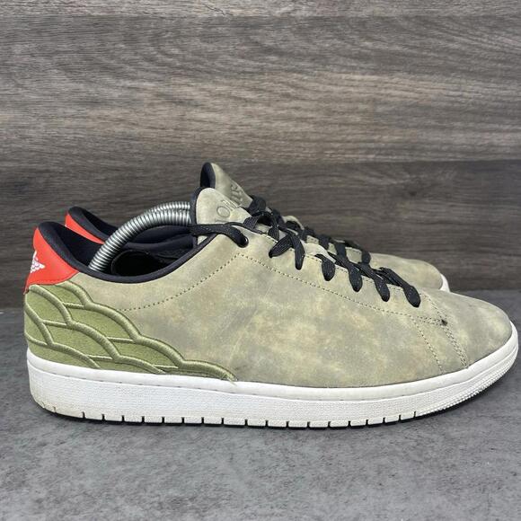 Air Jordan 1 Centre Court Sneakers Mens Size 10 Oil Green DJ2756-300